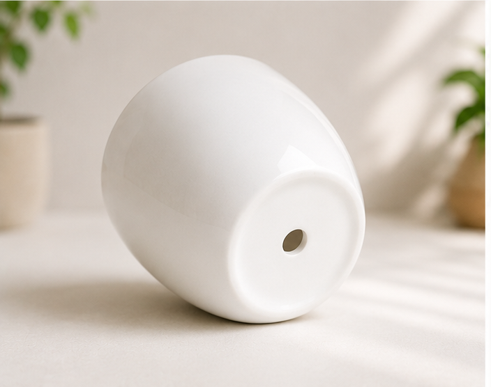 Classic White Ceramic Pot - Image 3