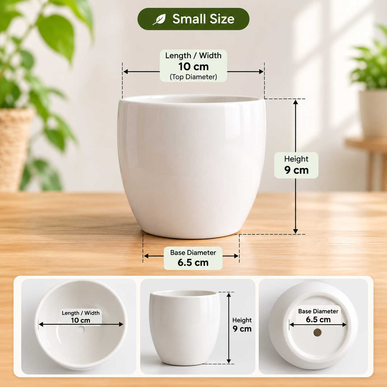 Classic White Ceramic Pot - Image 4